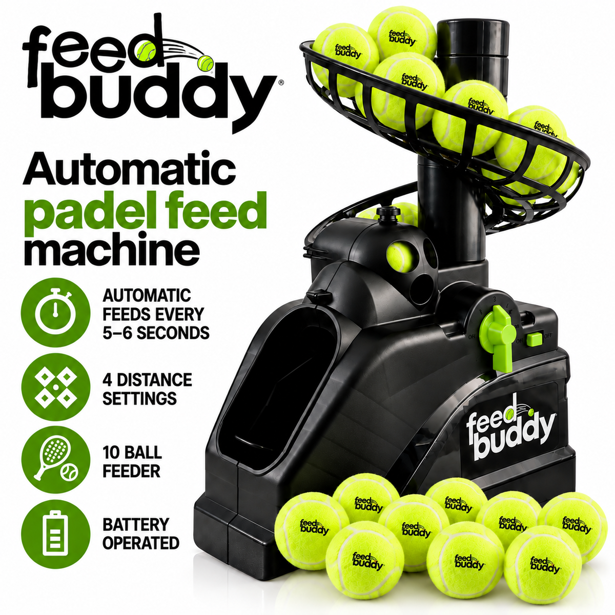 Feed Buddy Padel Ball Feed Machine