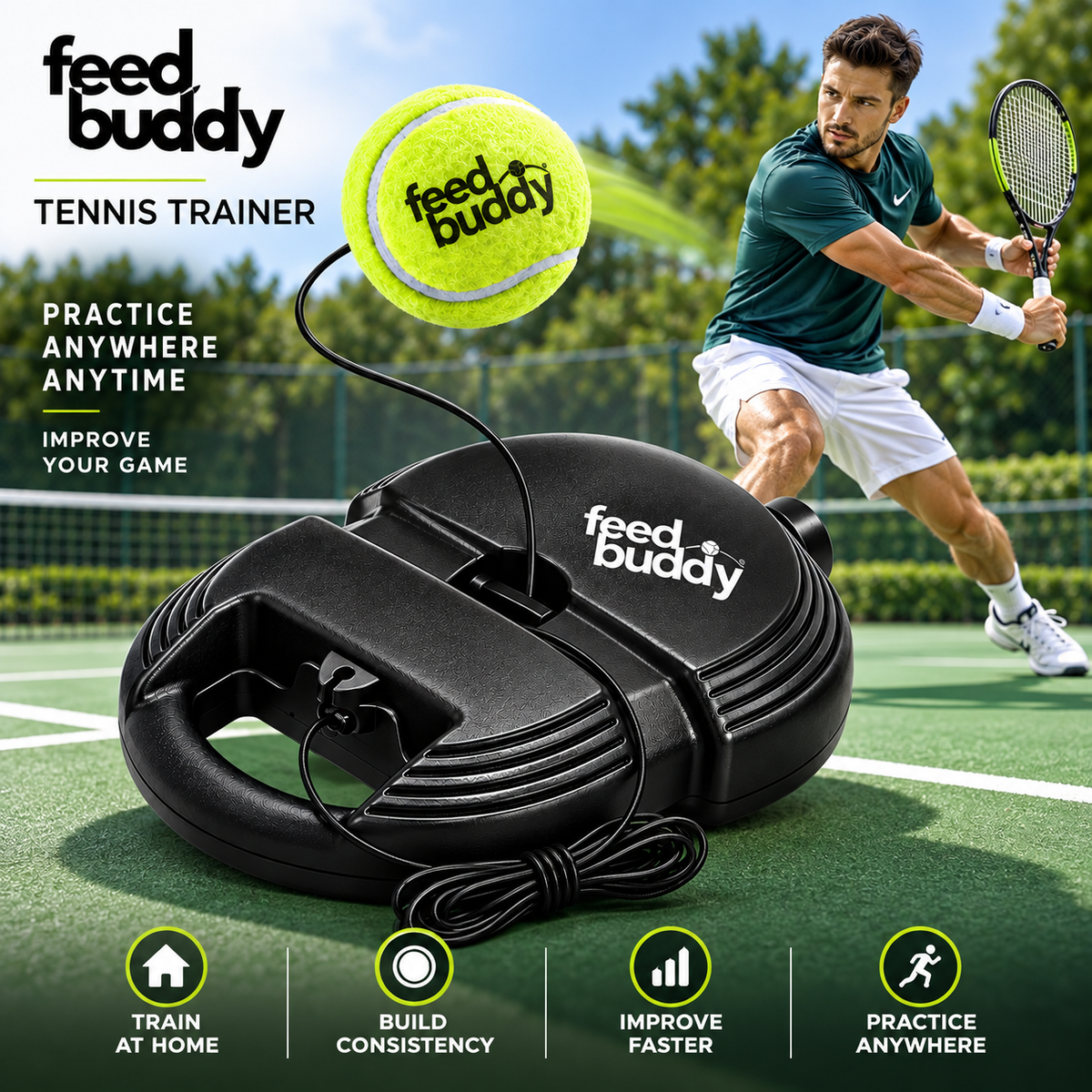 Feed Buddy Solo Tennis Trainer