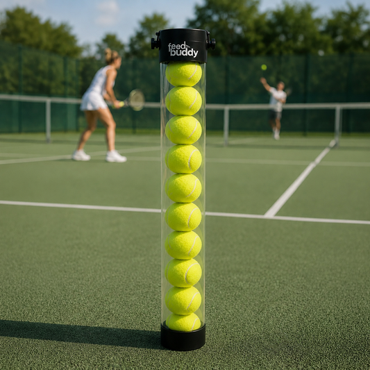 Feed Buddy Tennis Ball Collector Tube - Hopper picks up balls easily